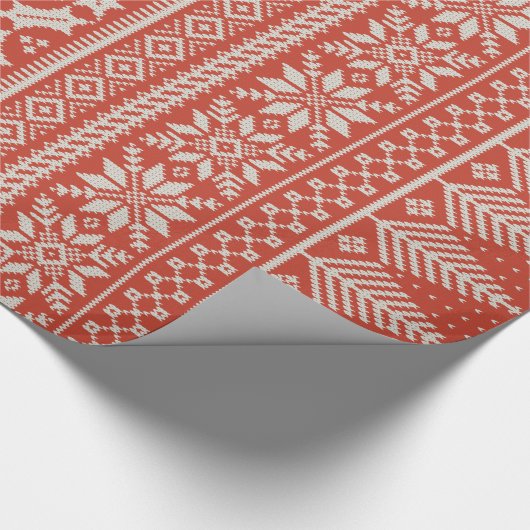 roodbruin en roombont cadeaupapier (Hoek)