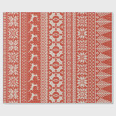 roodbruin en roombont cadeaupapier (Vlak)