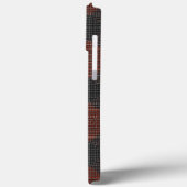 Roodbruin en zwarte hellende vierkantjes of schake Case-Mate iPhone case (Achterkant / Links)