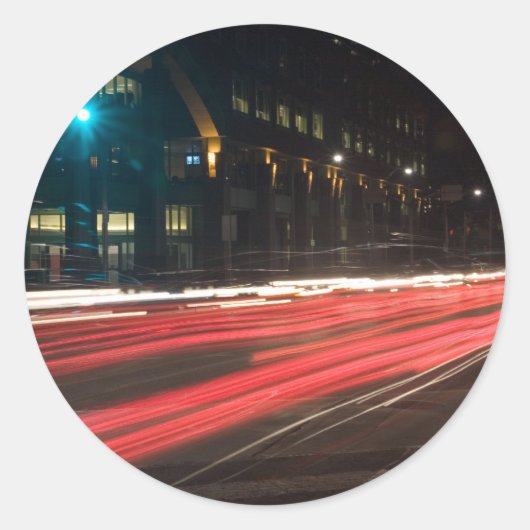 roodbruin ronde sticker (Voorkant)