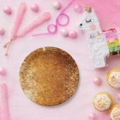 Roodbruin Rustic Weathered Grunge Koper Papieren Bordje (Feest)