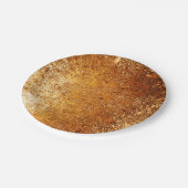 Roodbruin Rustic Weathered Grunge Koper Papieren Bordje (Gekanteld)