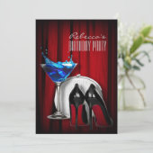 roodbruin van de roodbruine martini - cocktail kaart (Staand voorkant)