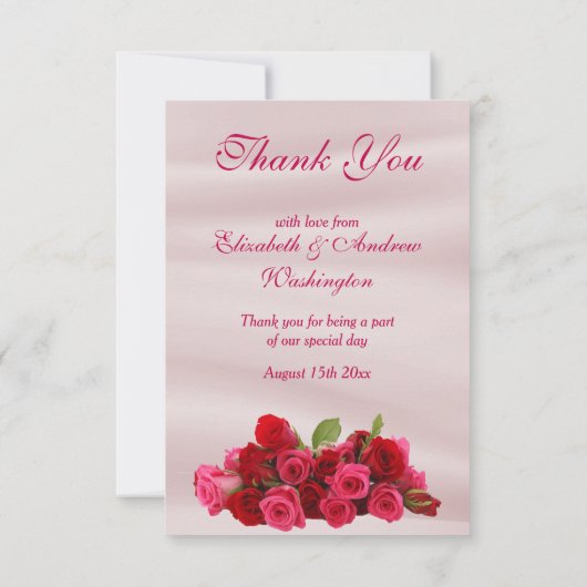 Roodbruin van rozemarijn bedankkaart (Achterkant)