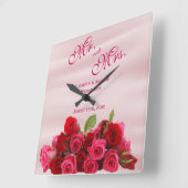 Roodbruin van rozemarijn vierkante klok (Hoek)