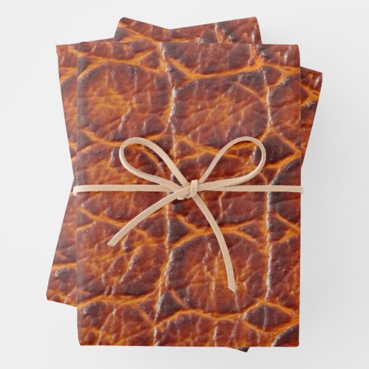 Roodbruine alligator huidafdruk inpakpapier vel (In situ)