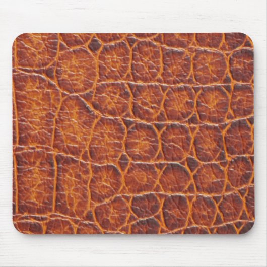 Roodbruine alligator huidafdruk Muismat (Voorkant)