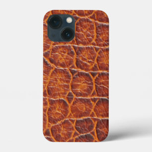 Roodbruine Alligator Skin Print iPhone 13 Mini Hoesje
