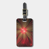 Roodbruine bloem bagagelabel (Voorkant verticaal)