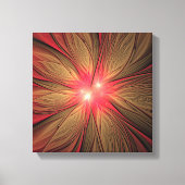 Roodbruine bloem canvas afdruk (Voorkant)