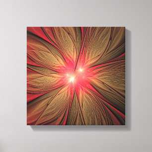 Roodbruine bloem canvas afdruk