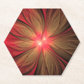 Roodbruine bloem kartonnen onderzetters (Voorkant)