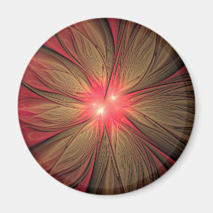 Roodbruine bloem magneet