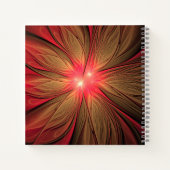 Roodbruine bloem notitieboek (Achterkant)