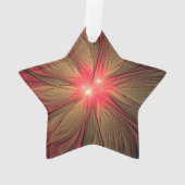 Roodbruine bloem ornament (achterkant)