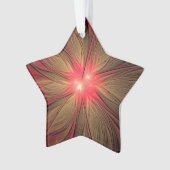 Roodbruine bloem ornament (voorkant)