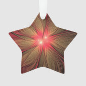 Roodbruine bloem ornament (voorkant)