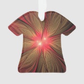 Roodbruine bloem ornament (voorkant)