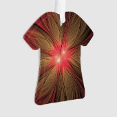 Roodbruine bloem ornament (voorkant)