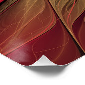 Roodbruine bloem perfect poster (Hoek)