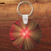 Roodbruine bloem sleutelhanger (Voorkant)