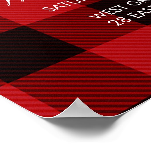 roodbruingebluste bruinktvis welkom op winterfeest poster (Hoek)