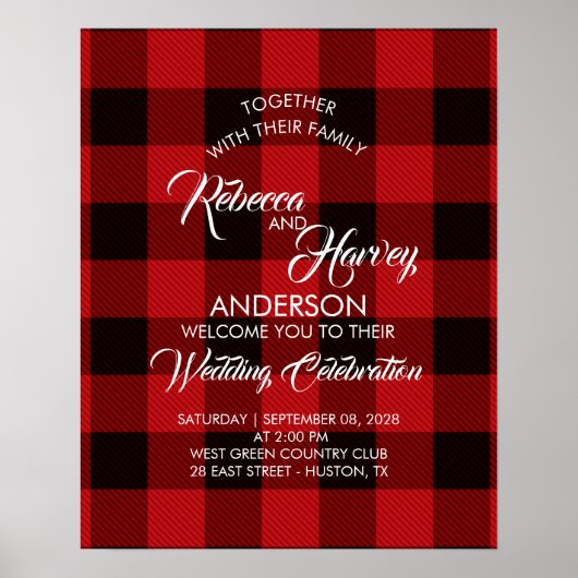 roodbruingebluste bruinktvis welkom op winterfeest poster (Voorkant)