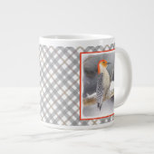 Roodbuikspecht schilderij originele vogelkunst extra grote beker (Voorkant rechts)