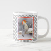 Roodbuikspecht schilderij originele vogelkunst extra grote beker (Rechts)