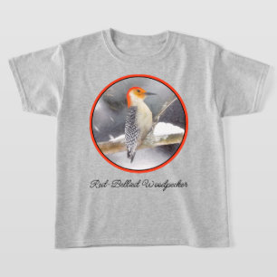 Roodbuikspecht schilderij originele vogelkunst t-shirt
