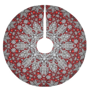 Rooddecoratieve boomrok kerstboom rok