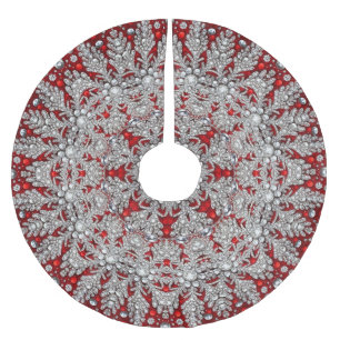 Rooddecoratieve boomrok kerstboom rok