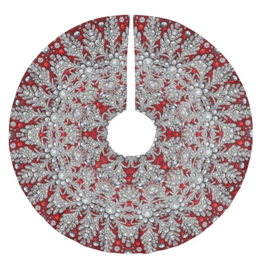 Rooddecoratieve boomrok kerstboom rok (Voorkant)