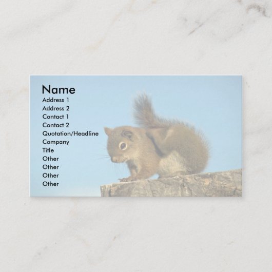 Roodeekhoorn krabt visitekaartje (Voorkant)