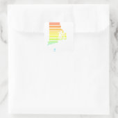 roodeiland chill fade vierkante sticker (Tas)