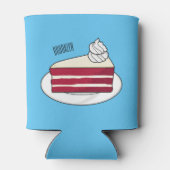 Roodfluwelen cartoon blikjeskoeler (Achterkant)