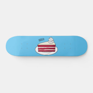 Roodfluwelen cartoon skateboard