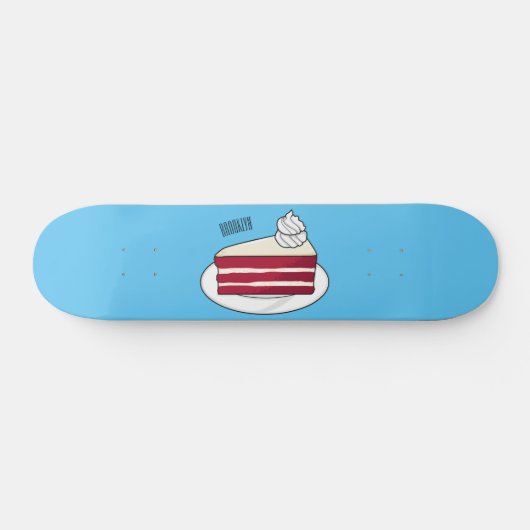 Roodfluwelen cartoon skateboard (Horizontaal)