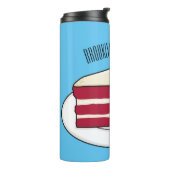 Roodfluwelen cartoon thermosbeker (Gedraaid links)