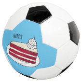 Roodfluwelen cartoon voetbal (Drie kwart)