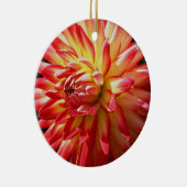 Roodgeel Dahlia Flower Ornament (Rechts)