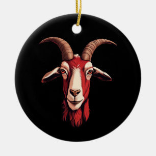 roodgeit keramisch ornament