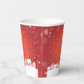 Roodgekleurd noël-patroonbeker papieren bekers (Rechts)