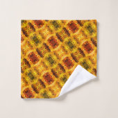 Roodgele stukken en vormen genereren bad handdoek (Wasdoekje)