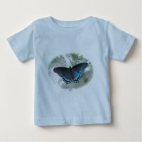 Roodgepotte Paarse vlinder Baby T-shirt