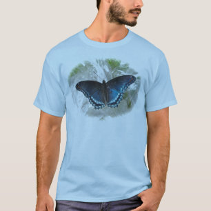 Roodgepotte Paarse vlinder Mannen T-shirt