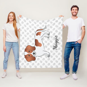 Roodgevlekte Kortharige Dalmatiër Cartoon Hond & N Fleece Deken