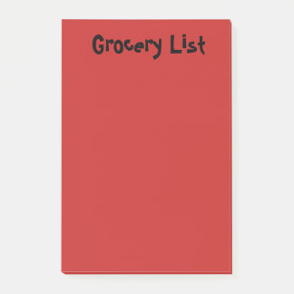 Roodgevoelige noten op de lijst van kruidenierswar post-it® notes
