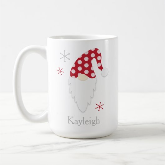 Roodgom en Snowflake Holiday Mok (Links)