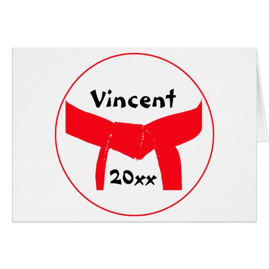 Roodgordel voor krijgskunst (Voorkant Horizontaal)